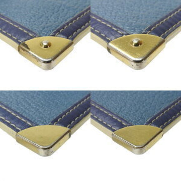 Louis Vuitton pouch Pochette Cles Suhali blue leather accessory - Picture 7 of 10